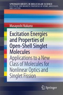 Couverture de l’ouvrage Excitation Energies and Properties of Open-Shell Singlet Molecules