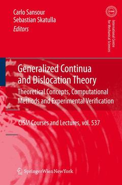 Couverture de l’ouvrage Generalized Continua and Dislocation Theory