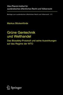 Couverture de l’ouvrage Grüne Gentechnik und Welthandel