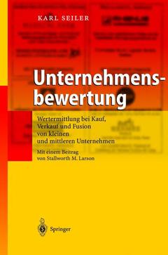 Cover of the book Unternehmensbewertung