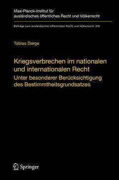 Cover of the book Kriegsverbrechen im nationalen und internationalen Recht