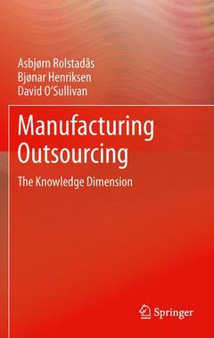 Couverture de l’ouvrage Manufacturing Outsourcing