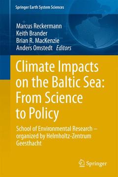 Couverture de l’ouvrage Climate Impacts on the Baltic Sea: From Science to Policy