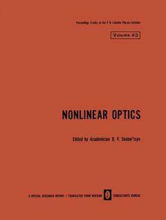 Couverture de l’ouvrage Nonlinear Optics