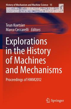 Cover of the book Explorations in the History of Machines and Mechanisms