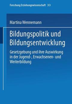 Cover of the book Bildungspolitik und Bildungsentwicklung
