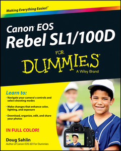 Couverture de l’ouvrage Canon EOS Rebel SL1/100D For Dummies
