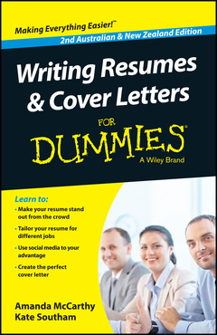 Couverture de l’ouvrage Writing Resumes and Cover Letters For Dummies - Australia / NZ