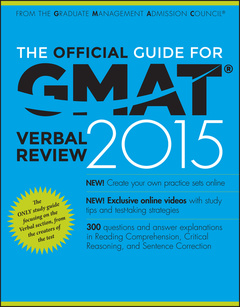 Couverture de l’ouvrage The Official Guide for GMAT Verbal Review 2015 with Online Question Bank and Exclusive Video