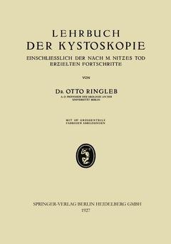 Couverture de l’ouvrage Lehrbuch der Kystoskopie Einschliesslich der nach M. Nitzes Tod Erzielten Fortschritte