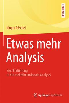Cover of the book Etwas mehr Analysis