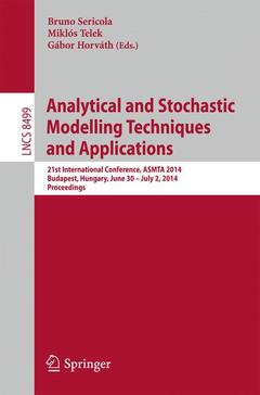 Couverture de l’ouvrage Analytical and Stochastic Modelling Techniques and Applications