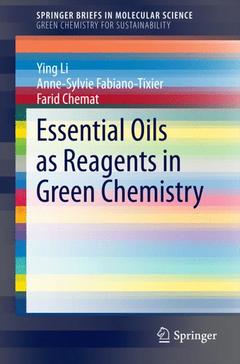 Couverture de l’ouvrage Essential Oils as Reagents in Green Chemistry