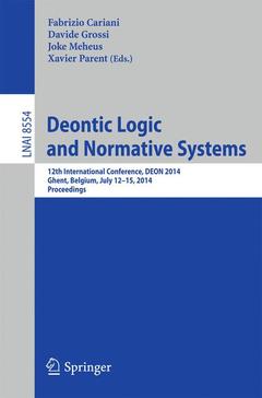 Cover of the book Deontic Logic and Normative Systems