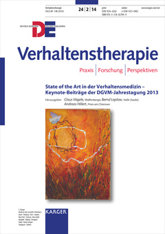 Couverture de l’ouvrage State of the Art in der Verhaltenstherapie - Keynote-Beiträge der DGVM-Jahrestagung 2013