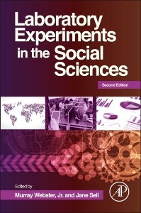 Couverture de l’ouvrage Laboratory Experiments in the Social Sciences