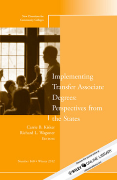 Cover of the book Implementing Transfer Associate Degrees: Perspectives From the States