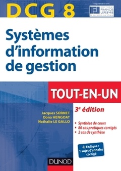 Couverture de l’ouvrage DCG 8. Systèmes d'information de gestion