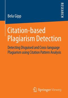 Couverture de l’ouvrage Citation-based Plagiarism Detection
