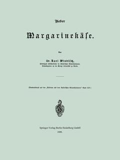 Couverture de l’ouvrage Ueber Margarinekäse