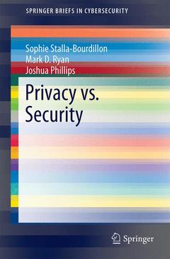 Couverture de l’ouvrage Privacy vs. Security