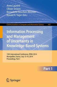 Couverture de l’ouvrage Information Processing and Management of Uncertainty