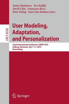 Couverture de l’ouvrage User Modeling, Adaptation and Personalization