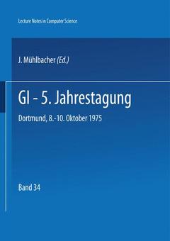 Cover of the book GI - 5. Jahrestagung