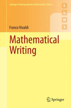 Couverture de l’ouvrage Mathematical Writing