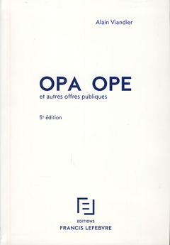 Couverture de l’ouvrage OPA OPE et autres offres publiques