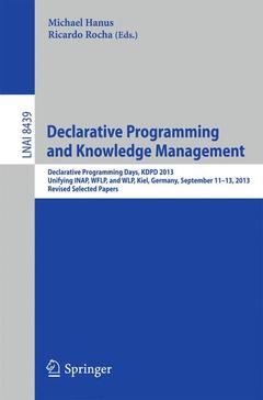 Couverture de l’ouvrage Declarative Programming and Knowledge Management