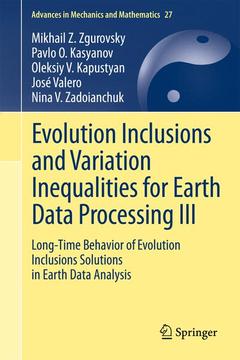 Cover of the book Evolution Inclusions and Variation Inequalities for Earth Data Processing III