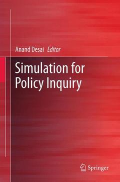 Cover of the book Simulation for Policy Inquiry