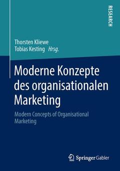Cover of the book Moderne Konzepte des organisationalen Marketing
