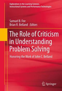 Couverture de l’ouvrage The Role of Criticism in Understanding Problem Solving