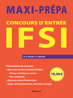 Couverture de l’ouvrage Concours d'entrée IFSI