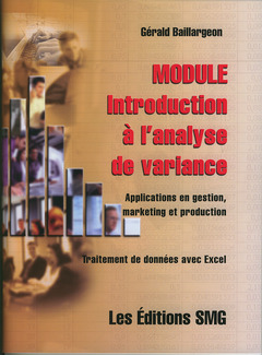 Couverture de l’ouvrage Module introduction à l'analyse de variance