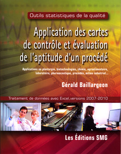 Couverture de l’ouvrage Application des cartes de contrôle et évaluation de l'aptitude d'un procédé