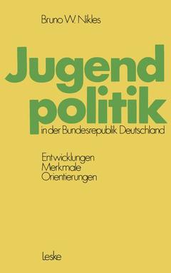Couverture de l’ouvrage Jugendpolitik in der Bundesrepublik Deutschland