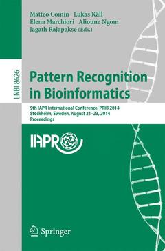 Couverture de l’ouvrage Pattern Recognition in Bioinformatics