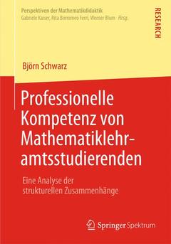 Couverture de l’ouvrage Professionelle Kompetenz von Mathematiklehramtsstudierenden