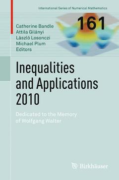 Couverture de l’ouvrage Inequalities and Applications 2010