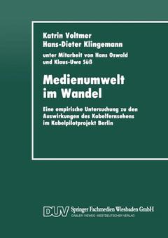 Couverture de l’ouvrage Medienumwelt im Wandel