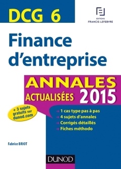 Couverture de l’ouvrage DCG 6 - Finance d'entreprise 2015