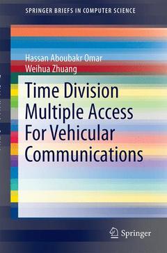 Couverture de l’ouvrage Time Division Multiple Access For Vehicular Communications