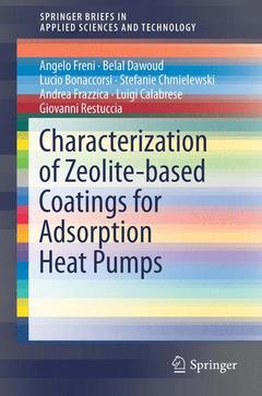 Cover of the book Characterization of Zeolite-Based Coatings for Adsorption Heat Pumps