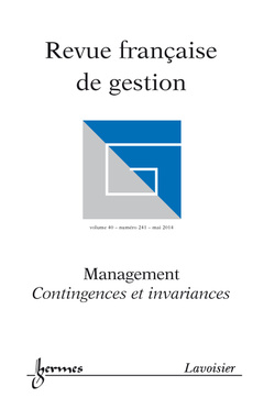 Couverture de l'ouvrage Revue française de gestion Volume 40 N° 241/Mai 2014