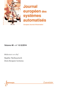 Couverture de l’ouvrage Journal européen des systèmes automatisés RS-série JESA Volume 48 N° 1-2-3/Janvier-Mai 2014
