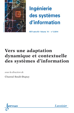 Couverture de l’ouvrage Ingénierie des systèmes d'information RSTI série ISI Volume 19 N° 2/Mars-Avril 2014