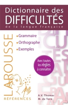 Couverture de l’ouvrage Dictionnaire des difficultés de la langue française